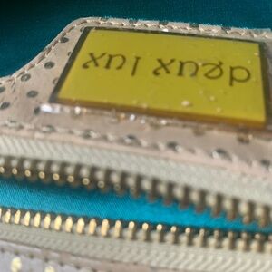 Deux Lux Beige and Gold Clutch